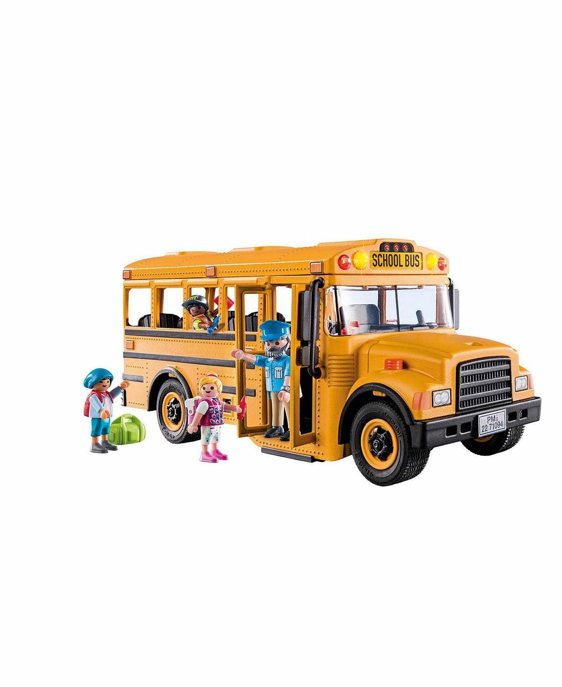 Playmobil | Playmobil City Life 46-Piece School Bus Playset With Flashing Lights Building Blocks & Sets Playmobil