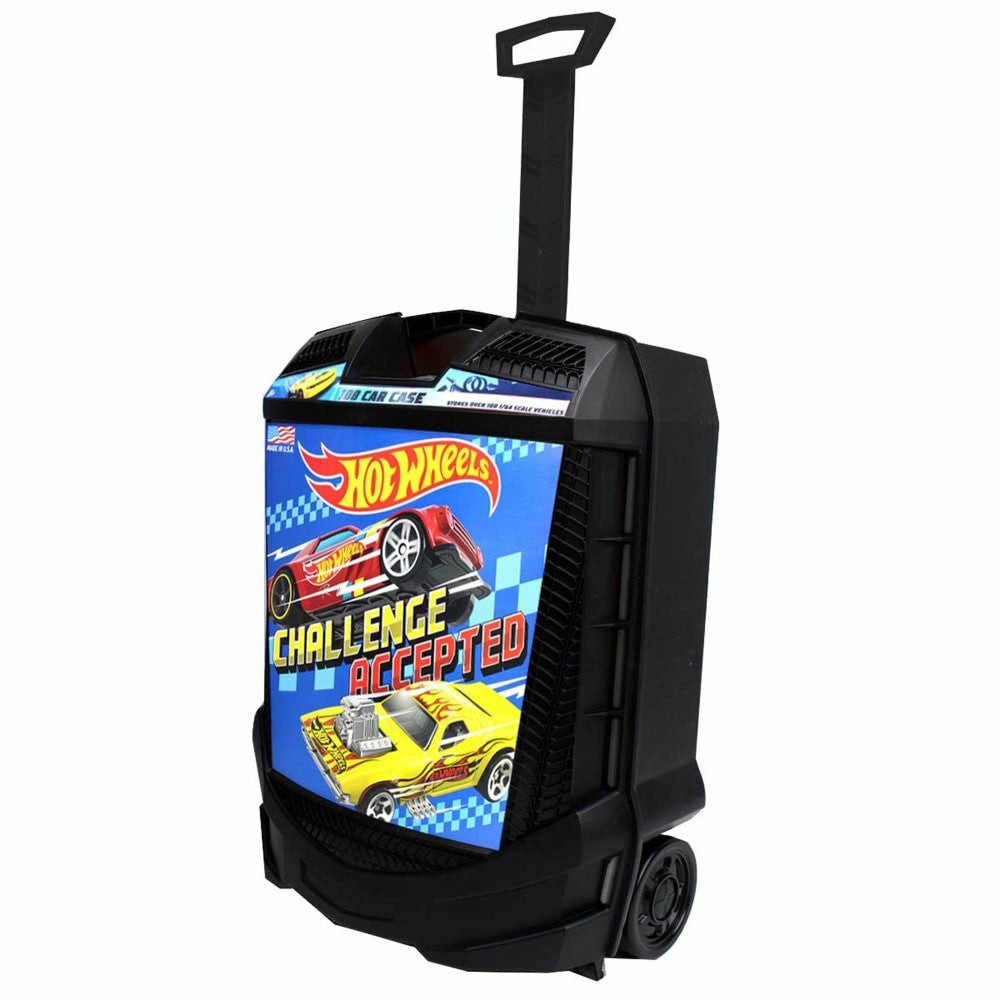 Playsets & Racetracks | Hot Wheels 100 Car Storage Case With Telescoping Handle And Rolling Wheels Playsets & Racetracks Playsets & Racetracks