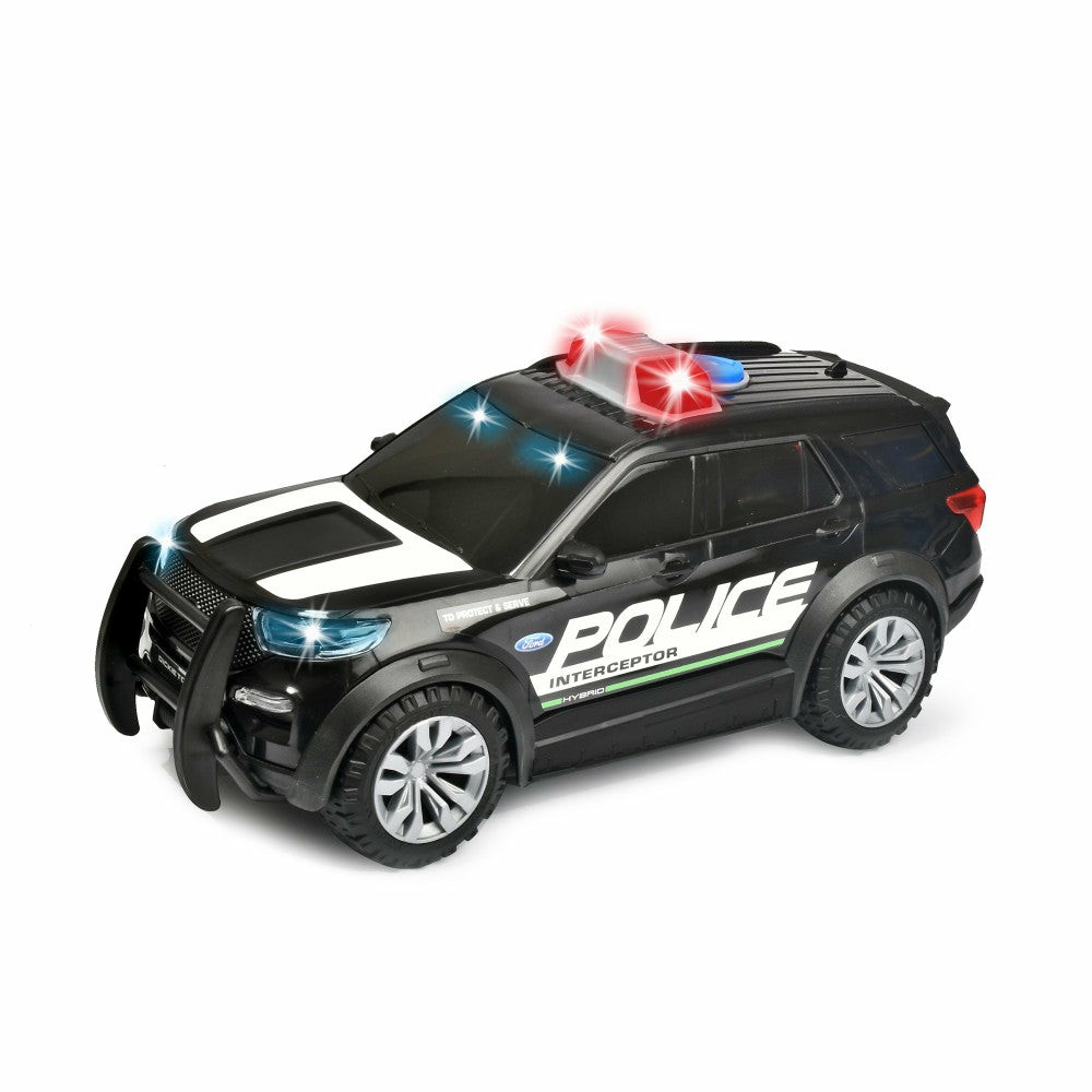 Playsets & Vehicles | Dickie Toys 1:18 Scale Light & Sound Ford Police Interceptor Model Action Figures & Playsets Playsets & Vehicles