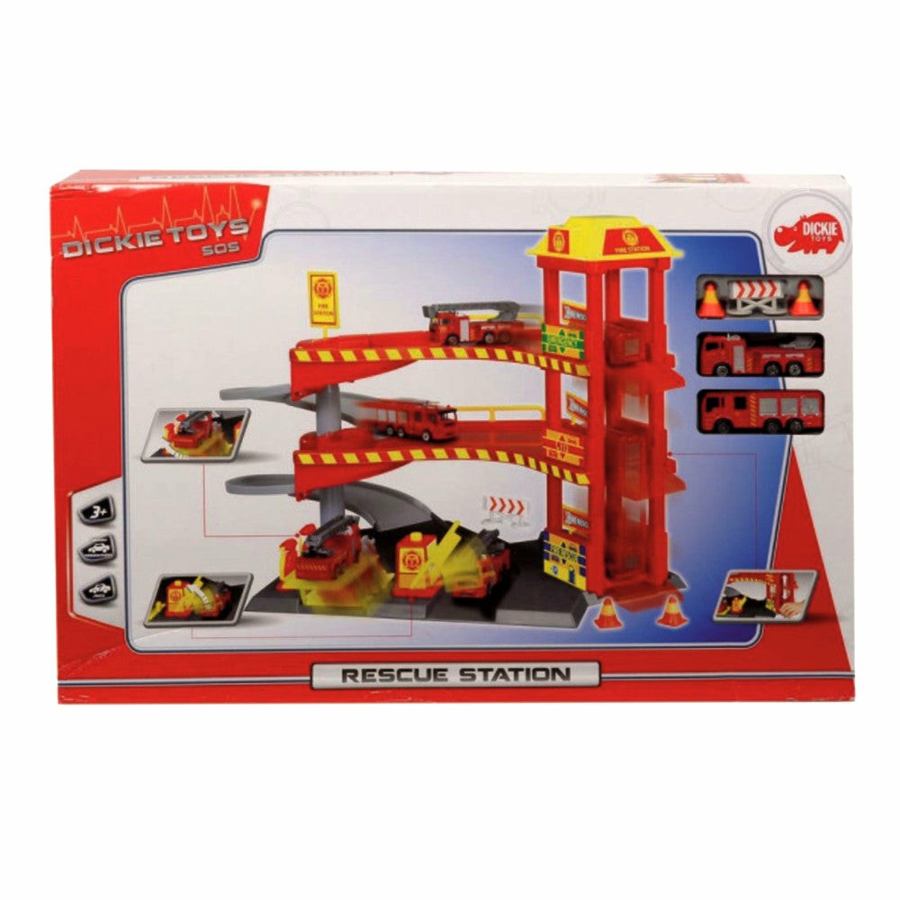 Playsets & Vehicles | Dickie Toys Fire Station Playset With Light And Sound Effects Action Figures & Playsets Playsets & Vehicles