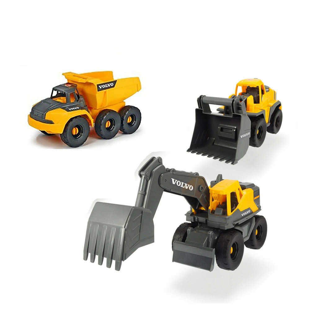 Playsets & Vehicles | Dickie Toys Volvo 10″ Construction Truck Trio Action Figures & Playsets Playsets & Vehicles