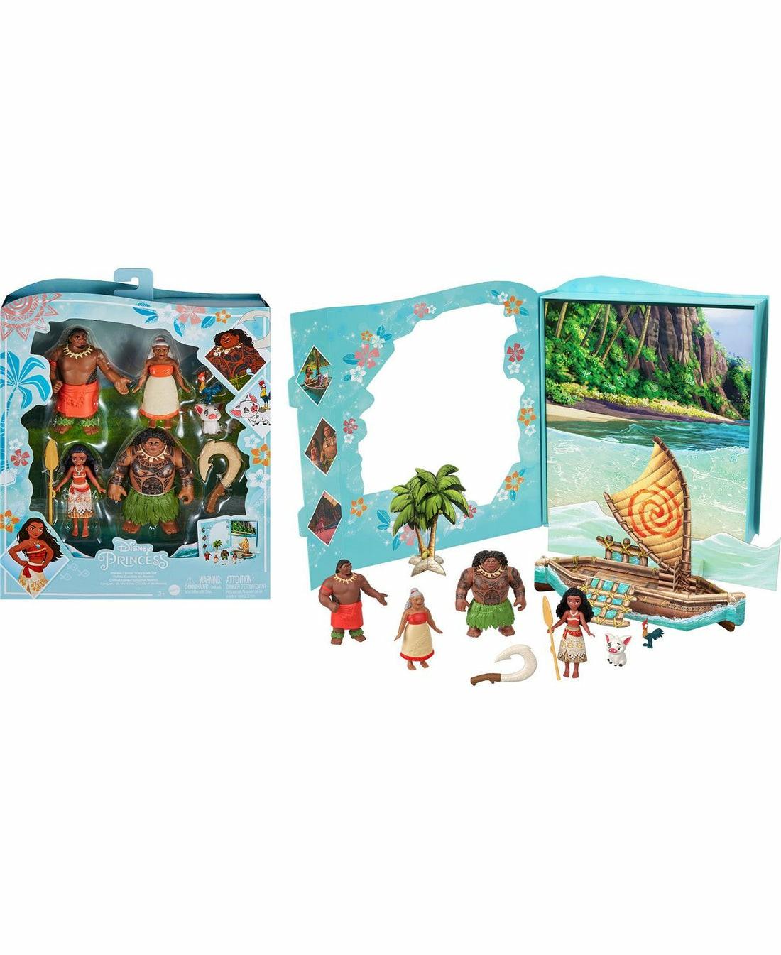 Playsets & Vehicles | Disney Princess Moana 6-Piece Classic Storybook Adventure Set Action Figures & Playsets Playsets & Vehicles