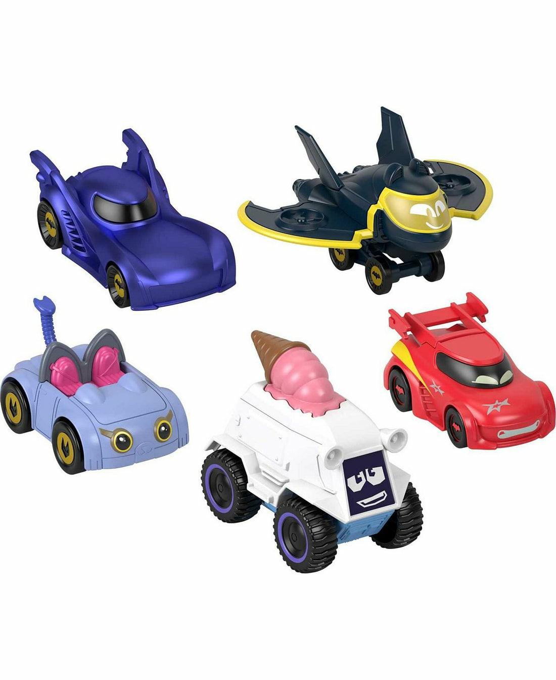 Playsets & Vehicles | Fisher-Price Batwheels Dc 1:55 Scale Diecast Vehicle Set, 5-Piece Collection Action Figures & Playsets Playsets & Vehicles