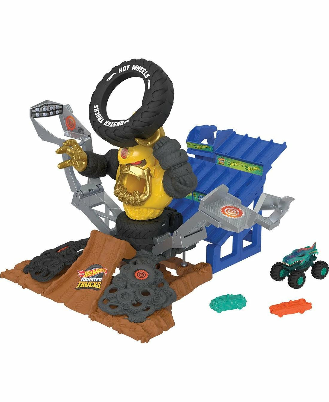 Playsets & Vehicles | Hot Wheels Monster Trucks Arena Smashers Mega-Wrex Vs Crushzilla Playset Action Figures & Playsets Playsets & Vehicles