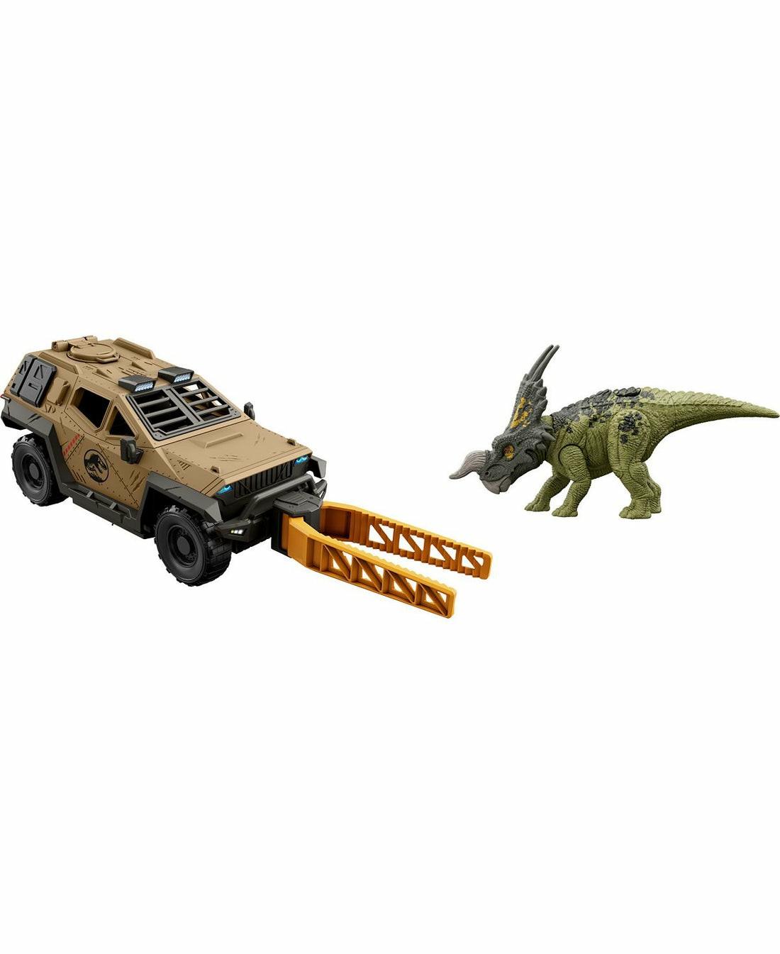 Playsets & Vehicles | Jurassic World Mission Mayhem Truck With Detachable Claw And Einiosaurus Figure Action Figures & Playsets Playsets & Vehicles