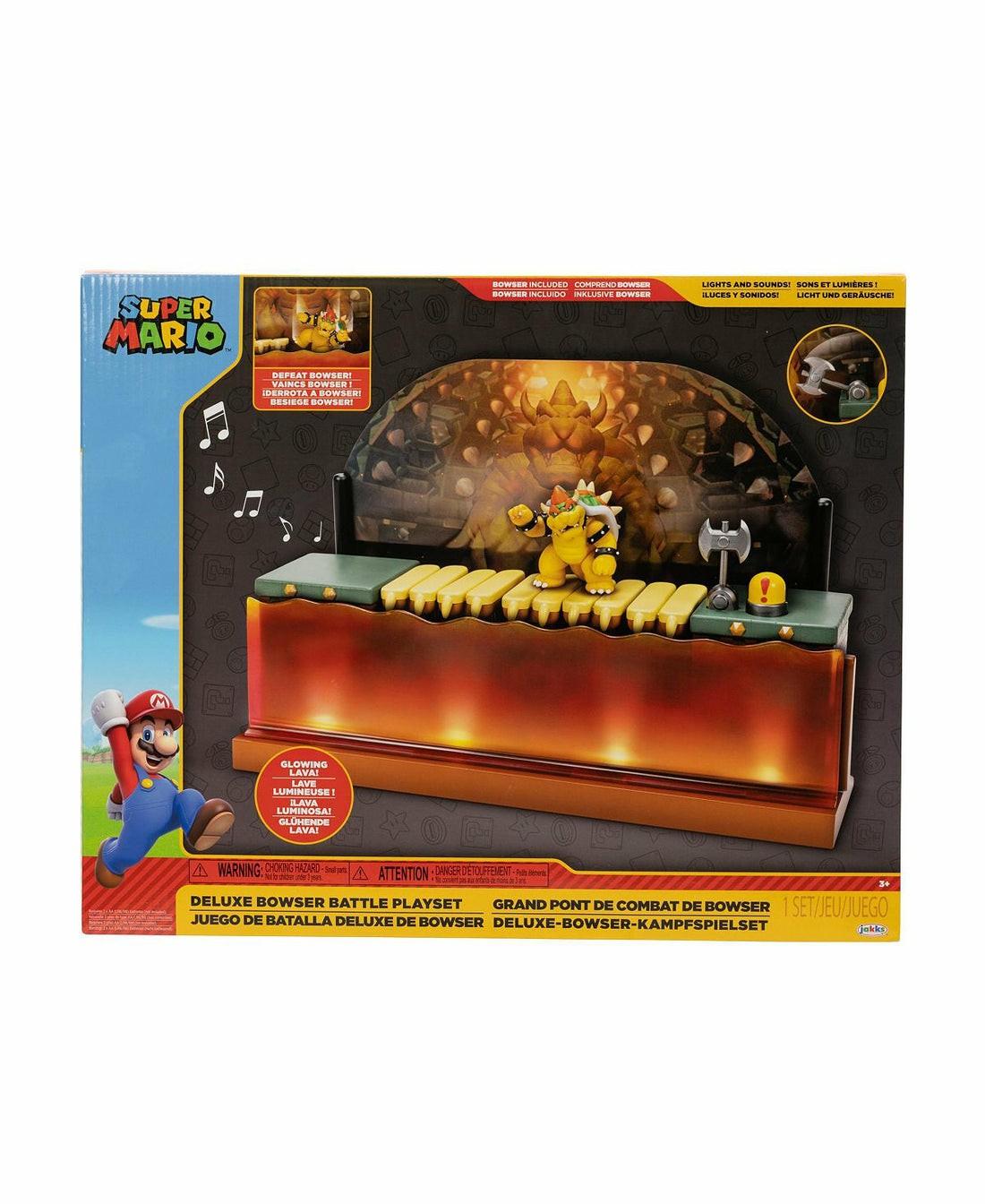 Playsets & Vehicles | Super Mario Deluxe Bowser Battle Playset With Interactive Features Action Figures & Playsets Playsets & Vehicles