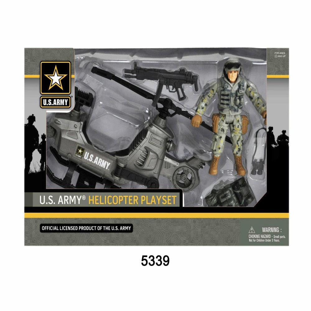 Playsets & Vehicles | U.S. Army Tactical Helicopter Playset With Poseable Soldier Figure Action Figures & Playsets Playsets & Vehicles