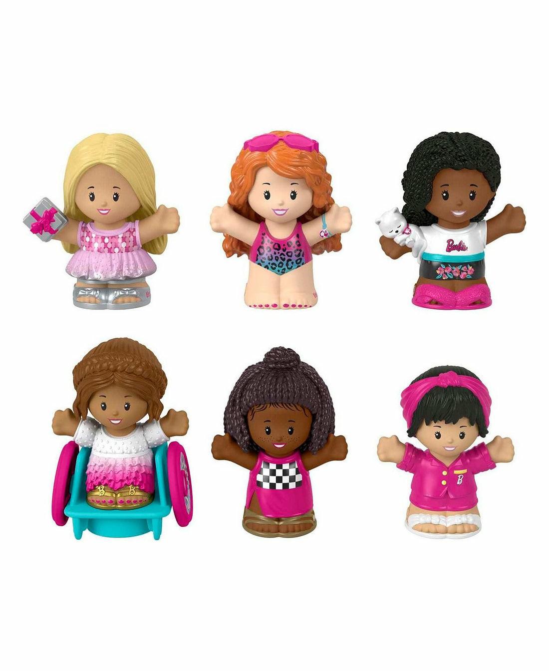 Preschool Figures & Playsets | Fisher Price Barbie Little People Figure Set – 6 Themed Dolls Action Figures & Playsets Preschool Figures & Playsets