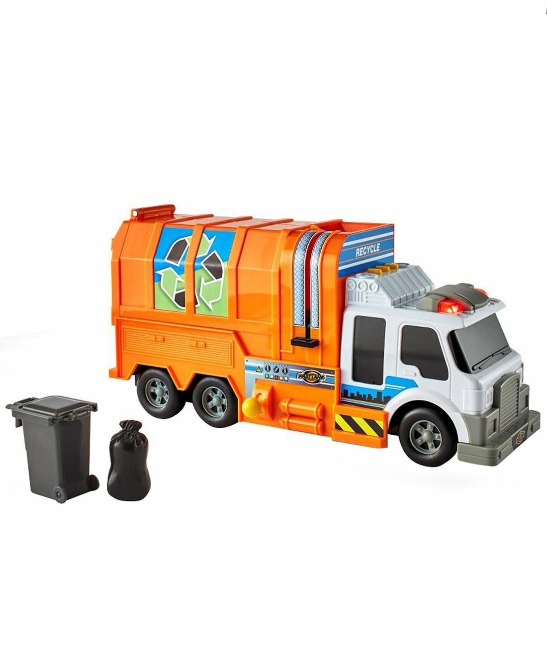 Preschool Vehicles | Fast Lane Light & Sound Recycling Garbage Truck With Accessories Preschool Toys & Activities Preschool Vehicles