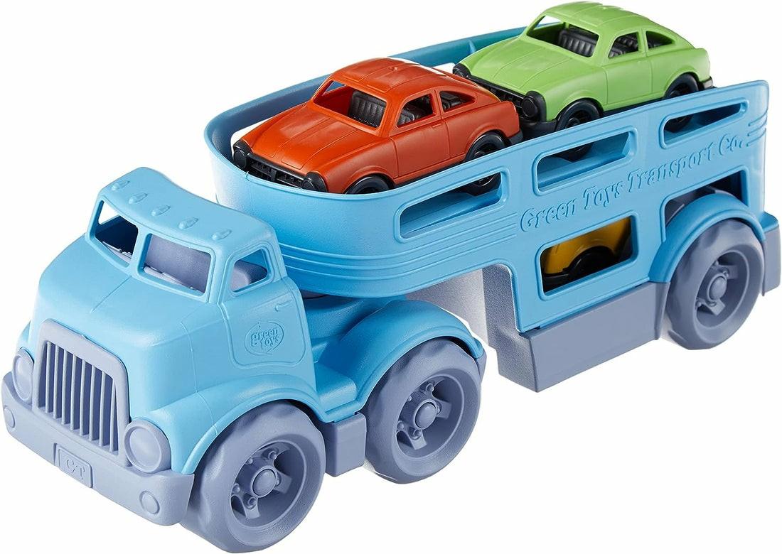 Preschool Vehicles | Green Toys Eco-Friendly Car Carrier With 3 Mini Cars – 100% Recycled Plastic Preschool Toys & Activities Preschool Vehicles