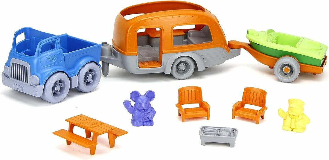 Preschool Vehicles | Green Toys Eco-Friendly Rv Camper Set, 10-Piece Playset For Ages 2+ Preschool Toys & Activities Preschool Vehicles