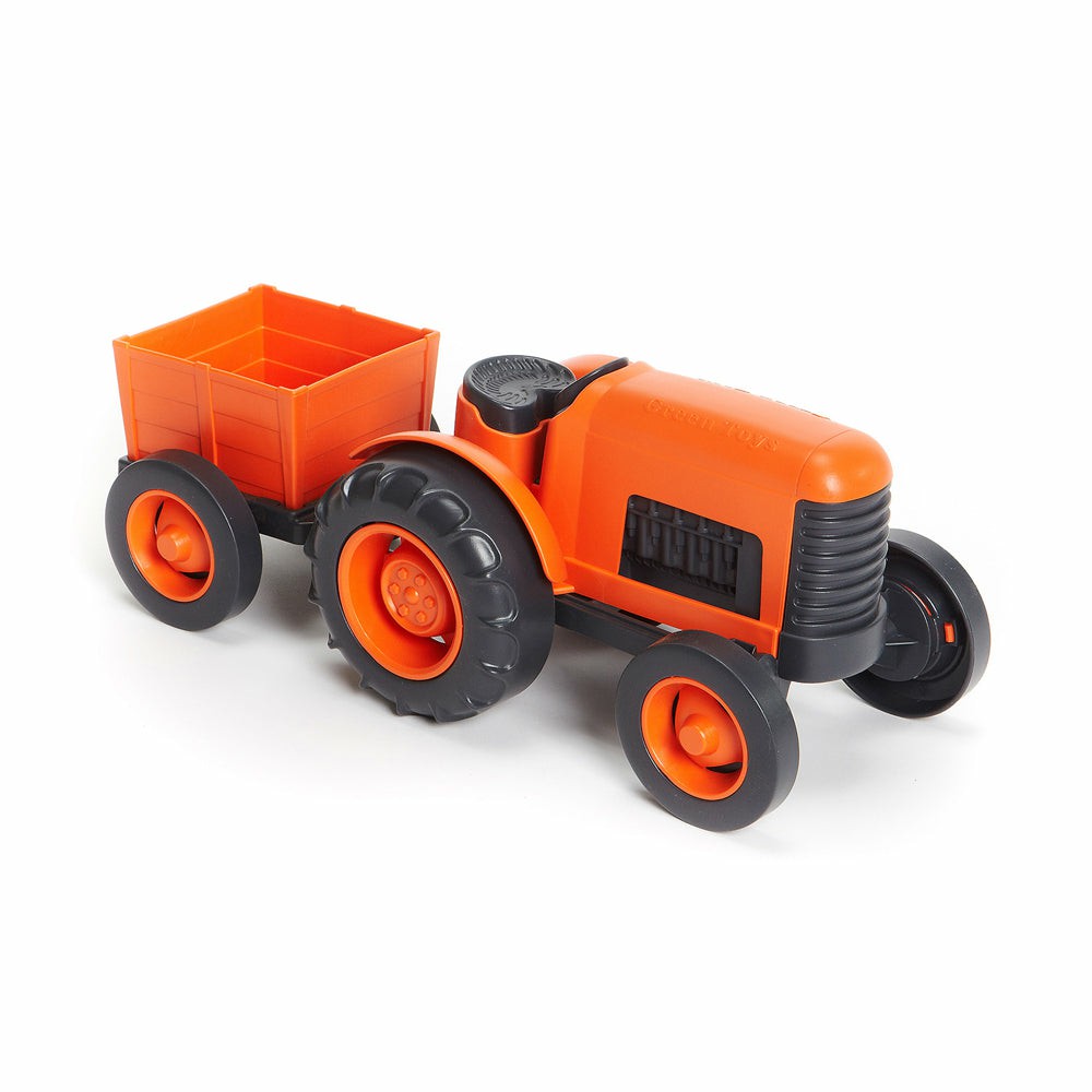 Preschool Vehicles | Green Toys Eco-Friendly Tractor With Detachable Cart Preschool Toys & Activities Preschool Vehicles