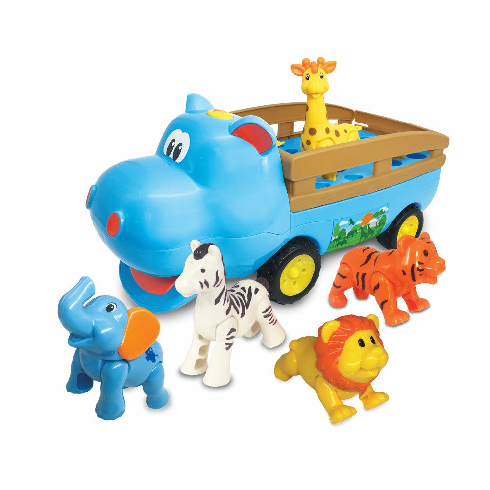 Preschool Vehicles | Kiddieland Happy Hippo N’ Friends Interactive Toy Vehicle Preschool Toys & Activities Preschool Vehicles