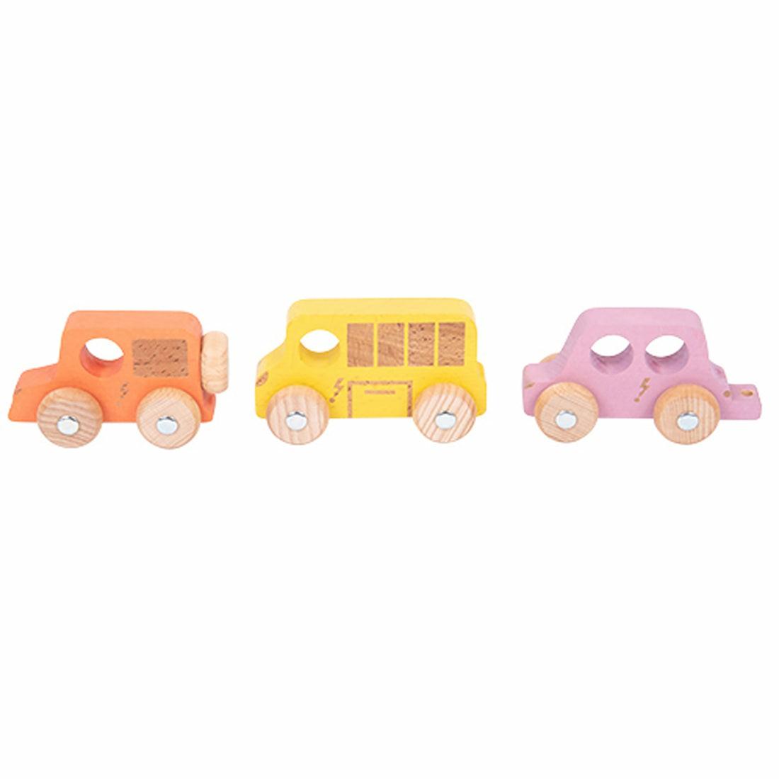 Preschool Vehicles | Tickit Rainbow Wooden City E-Vehicles – Set Of 3 Preschool Toys & Activities Preschool Vehicles