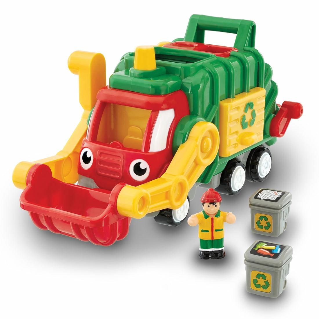 Preschool Vehicles | Wow Toys Flip ‘N’ Tip Fred Interactive Recycling Truck Preschool Toys & Activities Preschool Vehicles