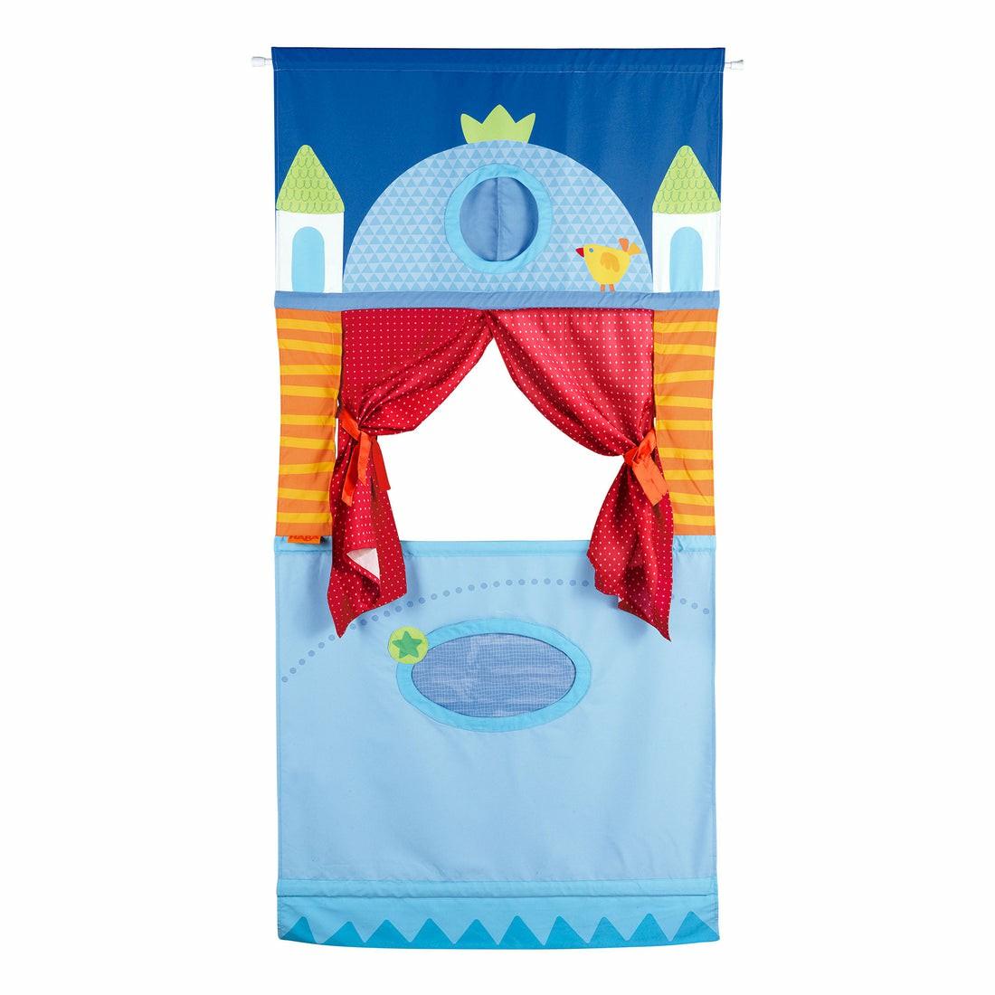 Puppets & Puppet Theaters | Haba Hanging Doorway Puppet Theater With Adjustable Rods And Whimsical Backdrop Pretend Play & Dress Up Puppets & Puppet Theaters