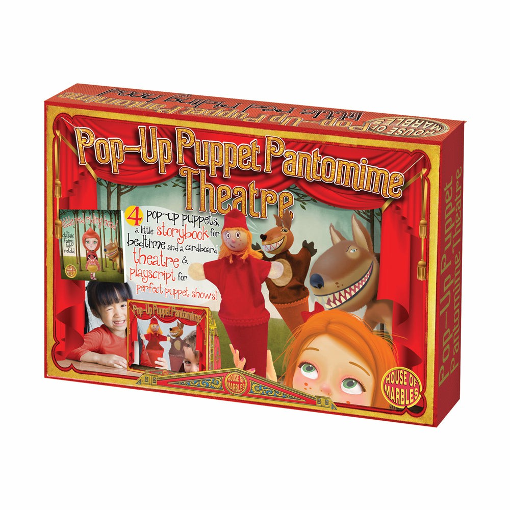 Puppets & Puppet Theaters | House Of Marbles Little Red Riding Hood Pop-Up Puppet Theatre Set Pretend Play & Dress Up Puppets & Puppet Theaters