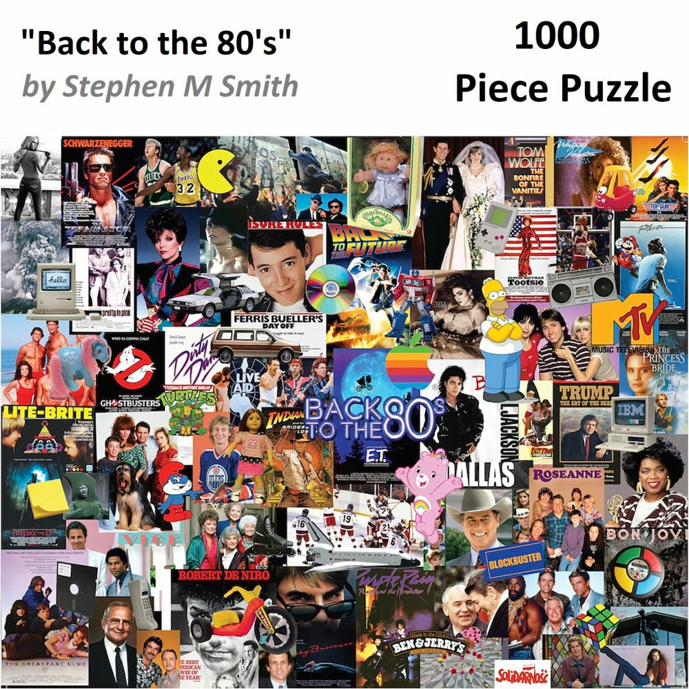 Puzzles | Back To The 80’s By Steve Smith, 1000 Piece Nostalgic Puzzle Games & Puzzles Puzzles