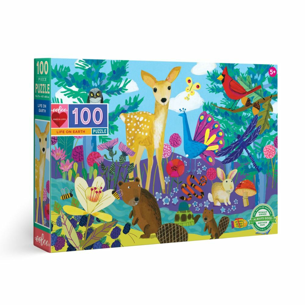 Puzzles | Eeboo Life On Earth Educational Jigsaw Puzzle – 100 Pc Games & Puzzles Puzzles