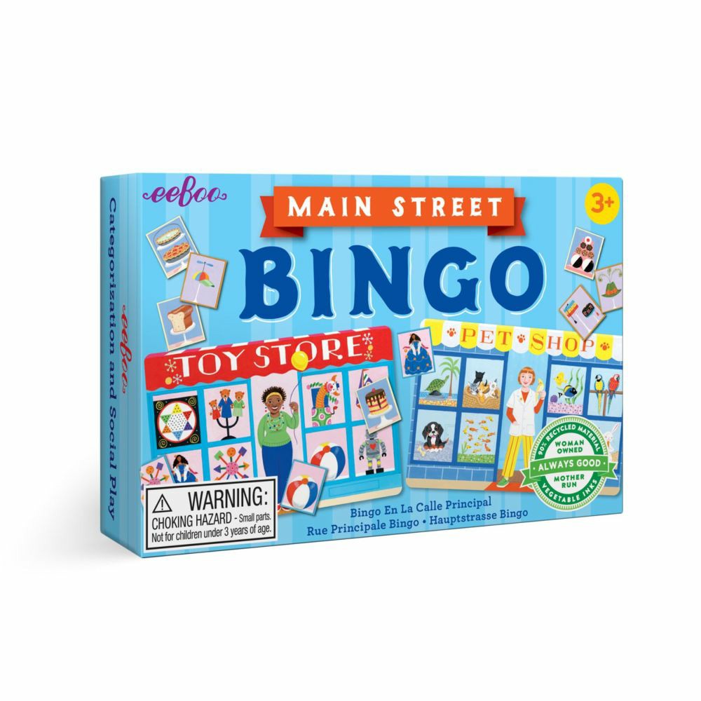 Puzzles | Eeboo Main Street Little Bingo Game For Ages 3+ Games & Puzzles Puzzles