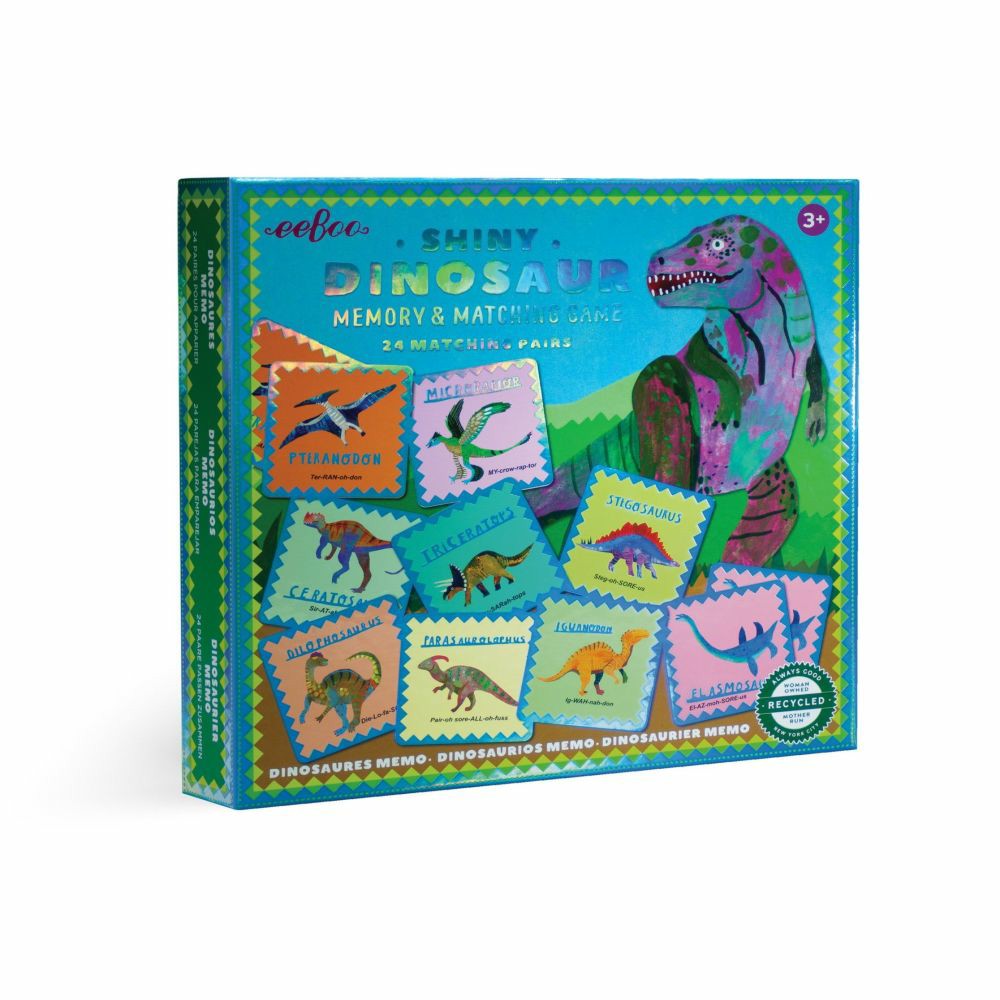 Puzzles | Eeboo Shiny Dinosaur Memory And Matching Game For Kids Games & Puzzles Puzzles