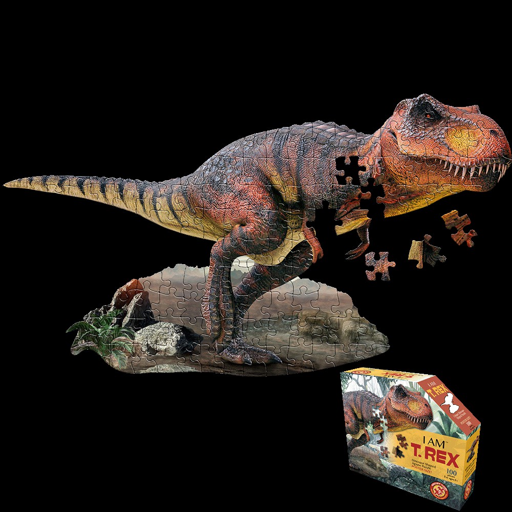 Puzzles | Madd Capp T. Rex Shaped Jigsaw Puzzle – 100 Pc Games & Puzzles Puzzles