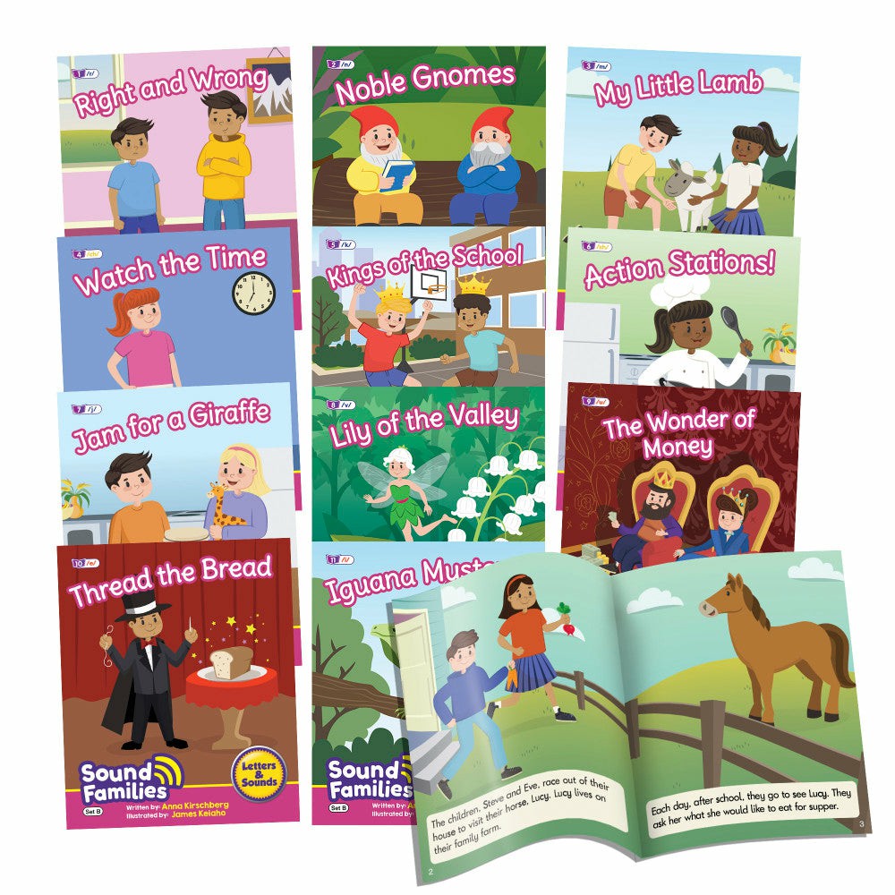 Reading, Writing & Speech | Junior Learning 12-Piece Decodable Readers Set – Consonant Sound Families Learning & Development Reading, Writing & Speech