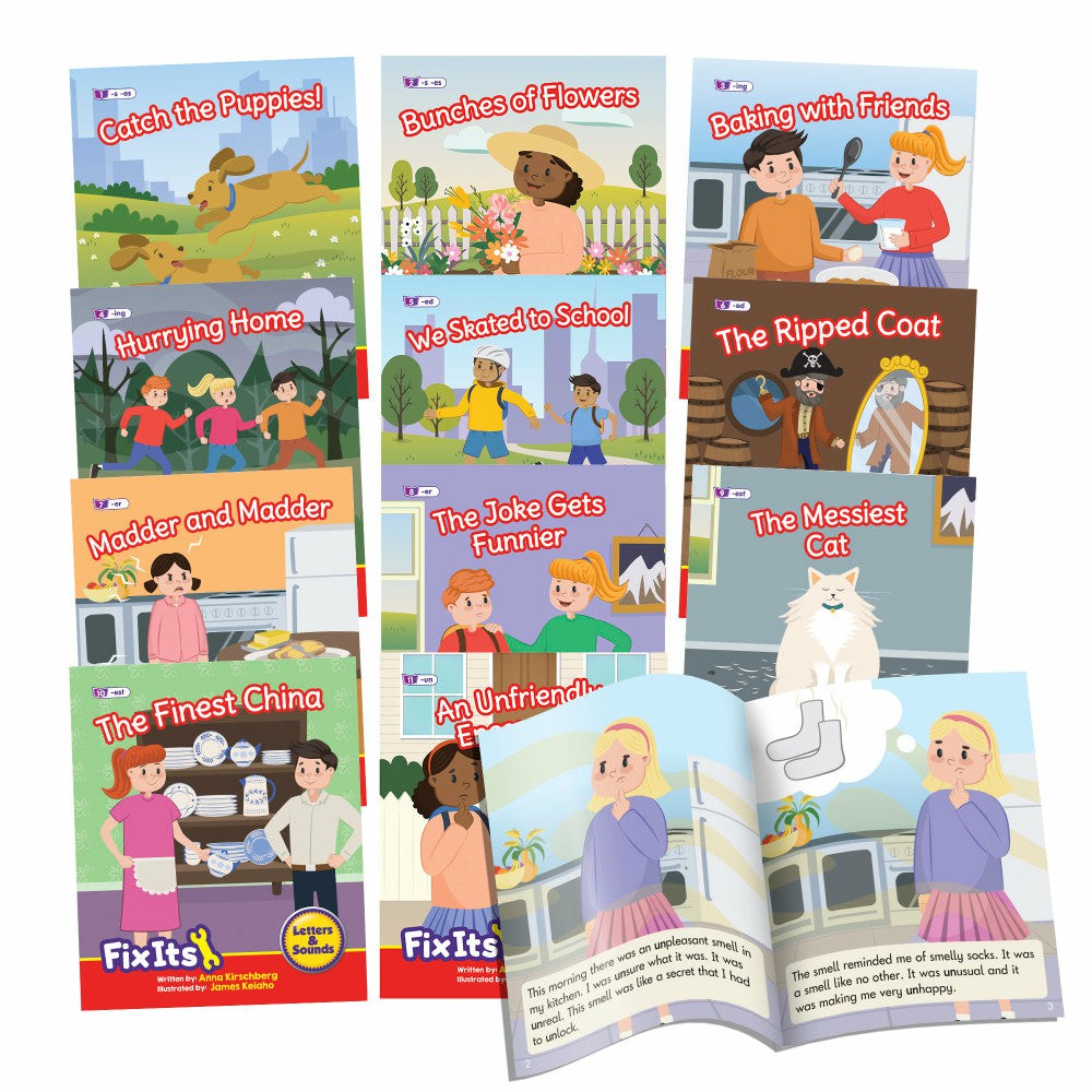 Reading, Writing & Speech | Junior Learning 12-Piece Decodable Readers Set – Suffixes & Prefixes Learning & Development Reading, Writing & Speech