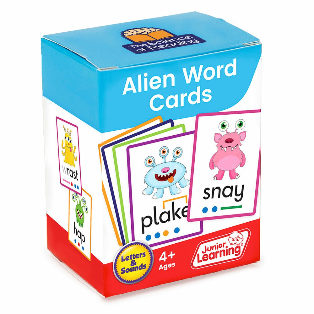 Reading, Writing & Speech | Junior Learning Alien Word Flashcards – Phonics Decoding Skills Enhancer Learning & Development Reading, Writing & Speech