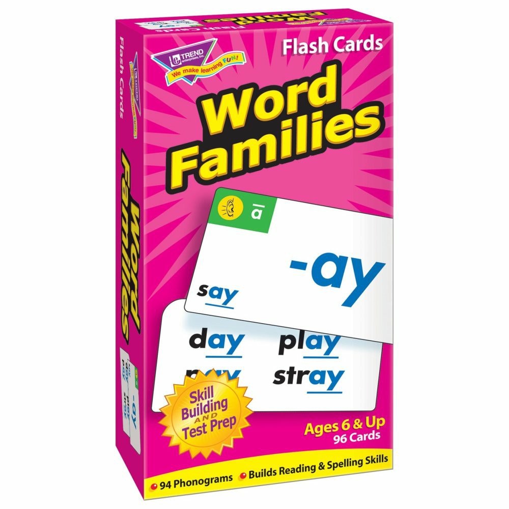 Reading, Writing & Speech | Trend Word Families Skill Drill Flash Cards – Educational Learning Tool Learning & Development Reading, Writing & Speech