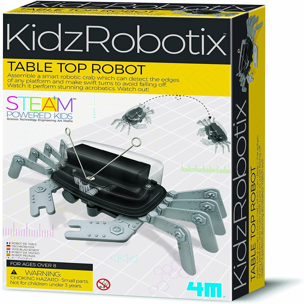 Robotics & Coding | 4M Table Top Robot – Diy Robotics Stem Kit – Edge Detector Robot For Kids Learning & Development Robotics & Coding