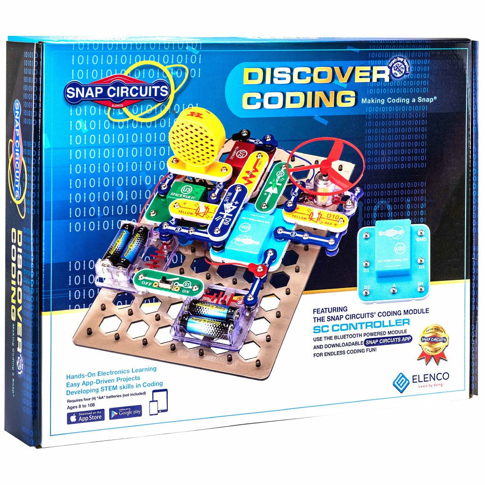 Robotics & Coding | Elenco Snap Circuits Discover Coding – Interactive Stem Learning Toy Robotics & Coding