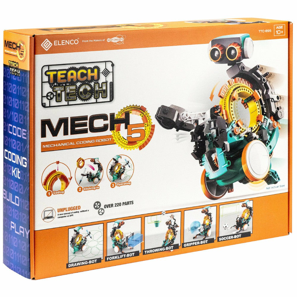 Robotics & Coding | Teach Tech Mech 5 – Mechanical Coding Robot – Stem Educational Toy Learning & Development Robotics & Coding