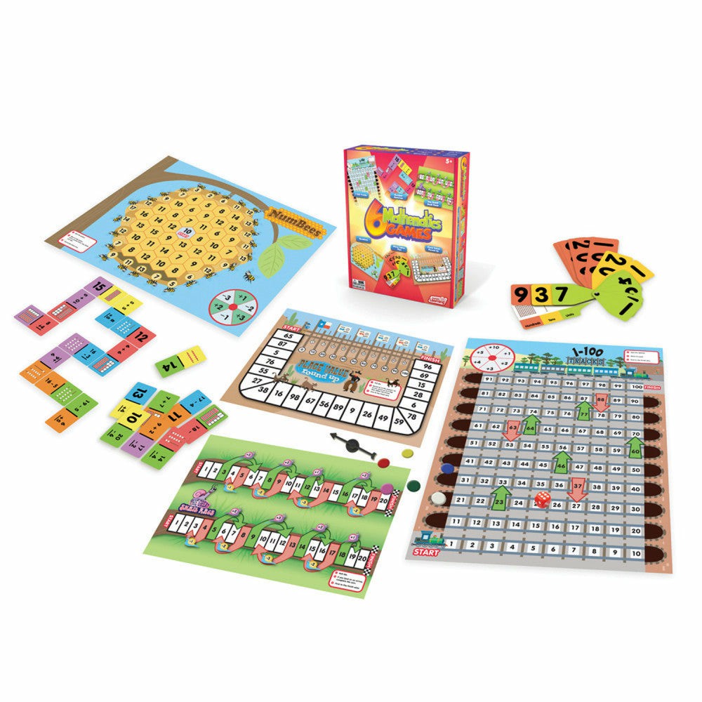 Role-Playing Games | Junior Learning 6-In-1 Mathematics Board Game Set – Educational Math Games For Ages 5-8 Games & Puzzles Role-Playing Games