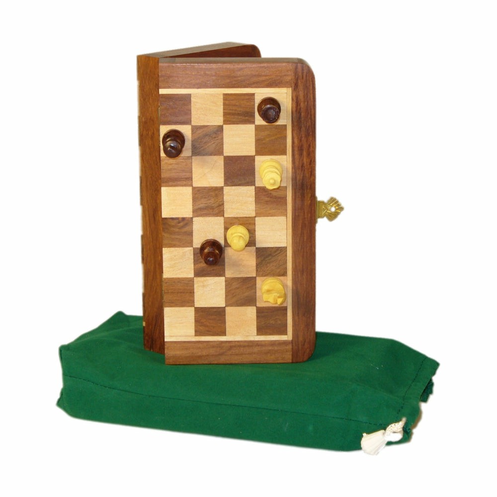 Role-Playing Games | Sheesham & Maple Magnetic Folding Travel Chess Set, 7″X3.5″ Games & Puzzles Role-Playing Games