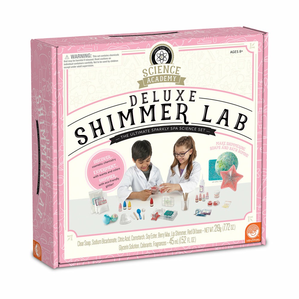 Science & Discovery | Mindware Science Academy Deluxe Shimmer Lab – Cosmetic Chemistry Kit Learning & Development Science & Discovery