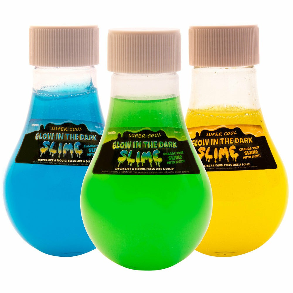 Slime | Super Cool Slime Glow-In-The-Dark Kit – Blue, Yellow & Green, Pack Of 3 Arts & Crafts Slime