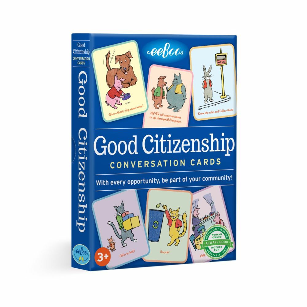 Social & Emotional Skills | Eeboo Good Citizenship Conversation Flash Cards – Educational Tool Learning & Development Social & Emotional Skills