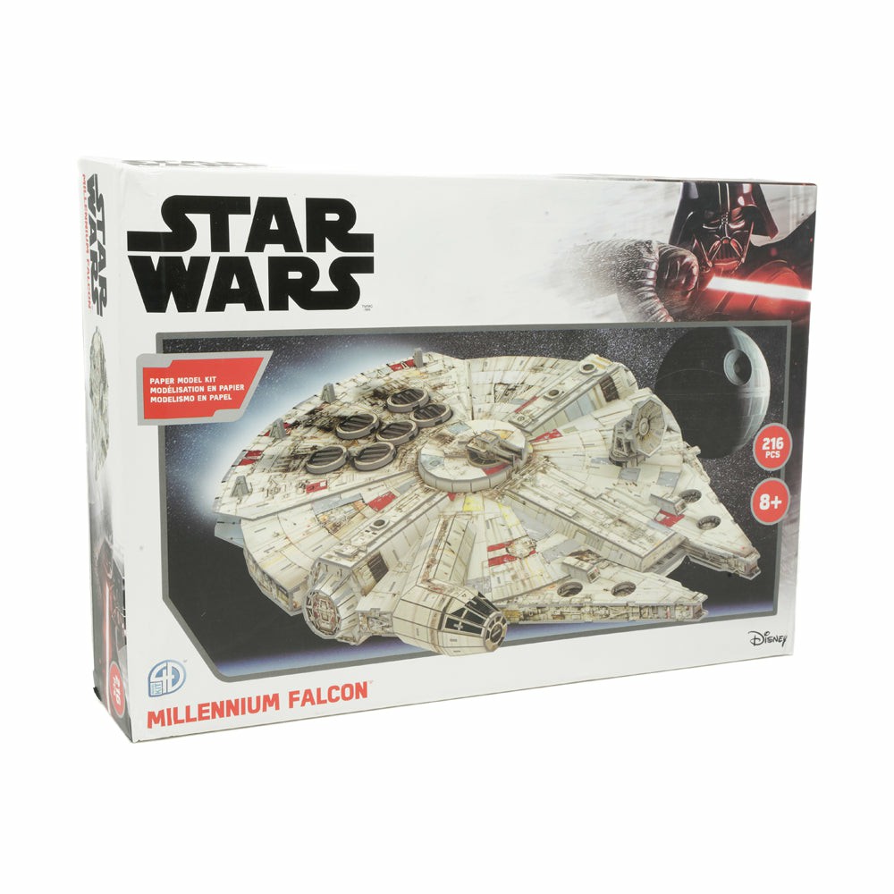 Star Wars | 4D Cityscape Star Wars Millennium Falcon 1:72 Scale Paper Model Kit Action Figures & Playsets Star Wars