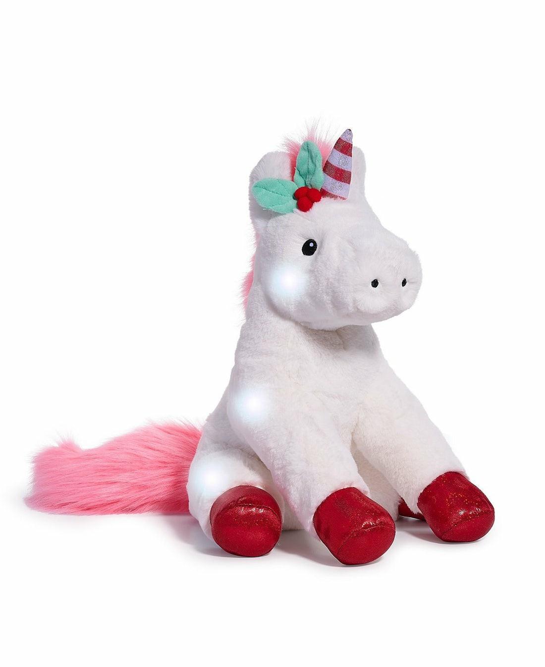 Stuffed Animals | Geoffrey’s Toy Box 13-Inch Interactive Glow Brights Led Sound Unicorn Plush Dolls & Stuffed Animals Stuffed Animals