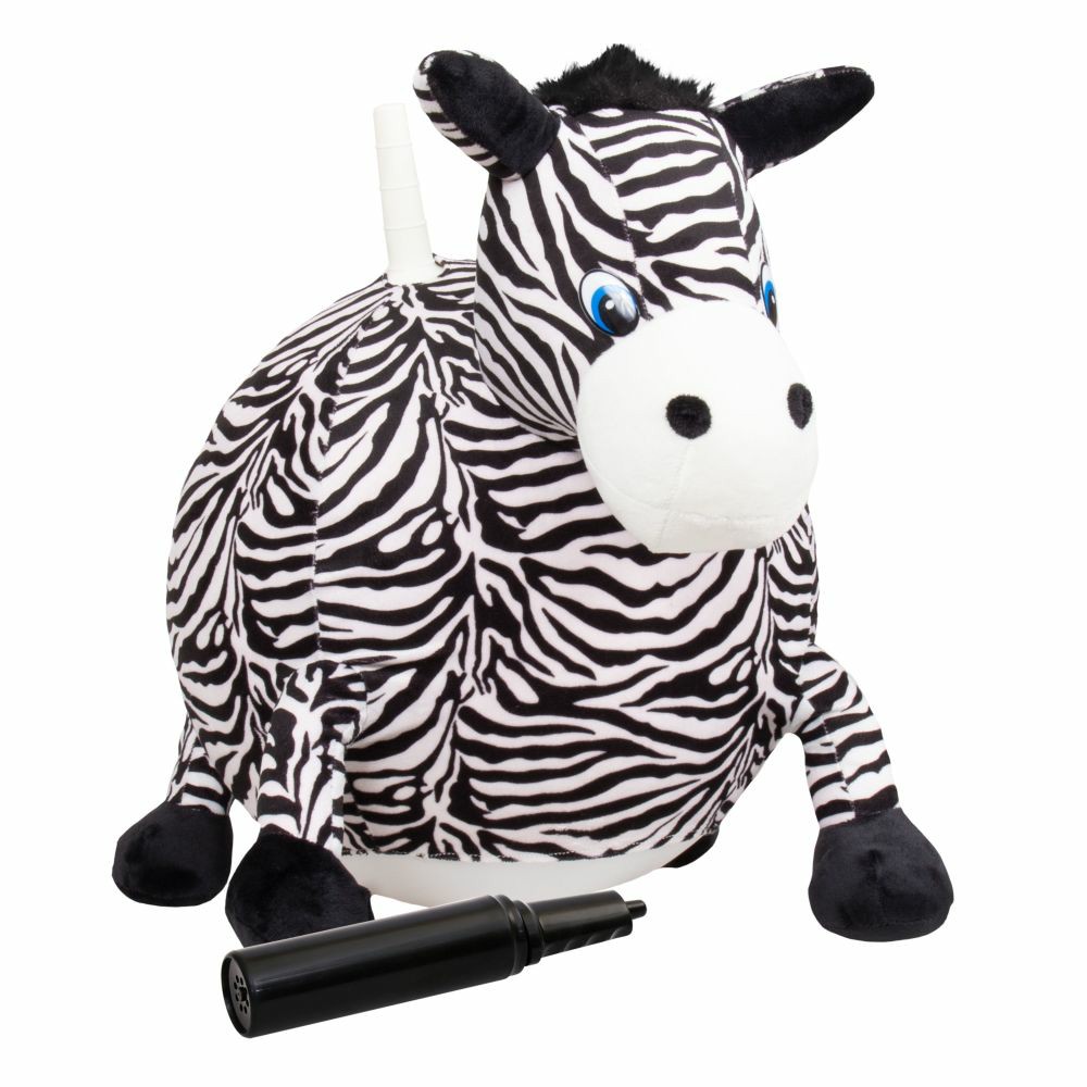 Stuffed Animals | Hedstrom 18″ Zebra Plush Hopper Ball With Pump – Indoor/Outdoor Bouncy Play Dolls & Stuffed Animals Stuffed Animals