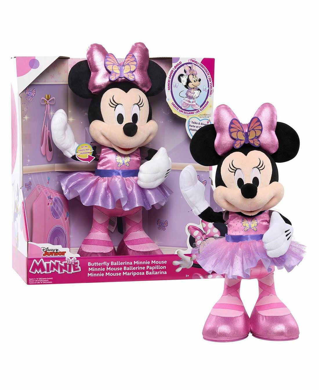 Stuffed Animals & Plush Toys | Disney Junior Minnie Mouse Butterfly Ballerina Plush – Interactive, Lights & Sounds Baby & Toddler Toys Stuffed Animals & Plush Toys