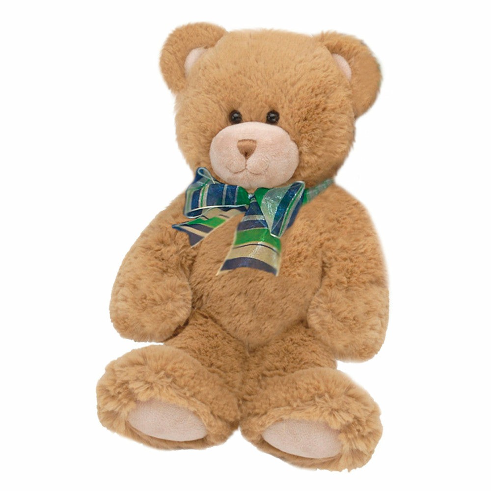 Stuffed Animals & Plush Toys | First And Main Plush 15 Inch Dean Teddy Bear – Brown With Plaid Bow Baby & Toddler Toys Stuffed Animals & Plush Toys