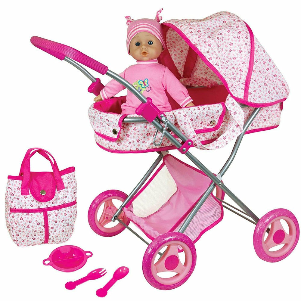 Stuffed Animals & Plush Toys | Lissi Deluxe 13″ Doll With Convertible Pram And Accessories Set Baby & Toddler Toys Stuffed Animals & Plush Toys