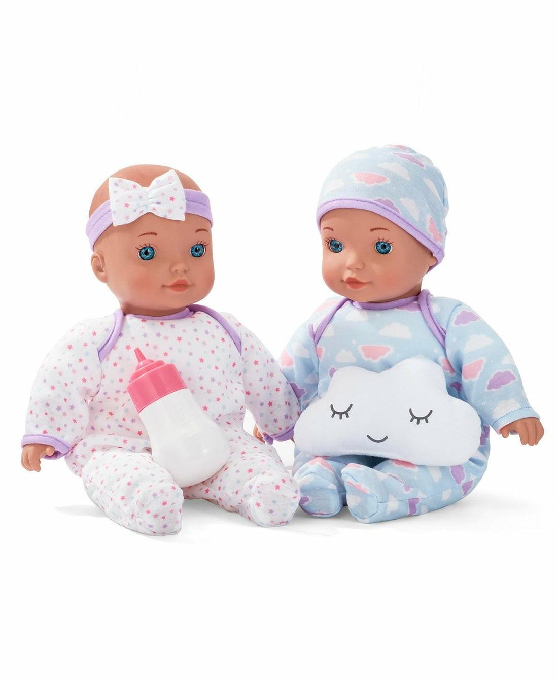 Stuffed Animals & Plush Toys | Toys R Us Cuddle Twins 12″ Interactive Baby Dolls Set With Accessories Baby & Toddler Toys Stuffed Animals & Plush Toys