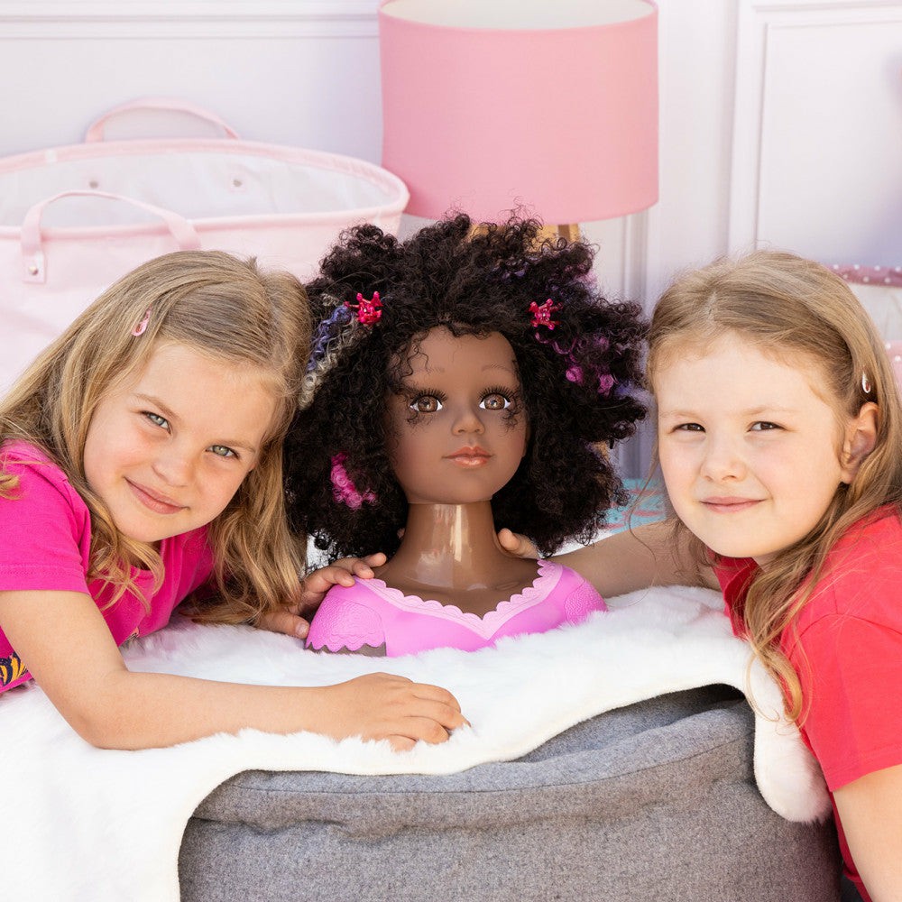 Styling Heads | Bayer Design 27Cm Charlene Super Model Styling Head – Curly Hair Dolls & Stuffed Animals Styling Heads