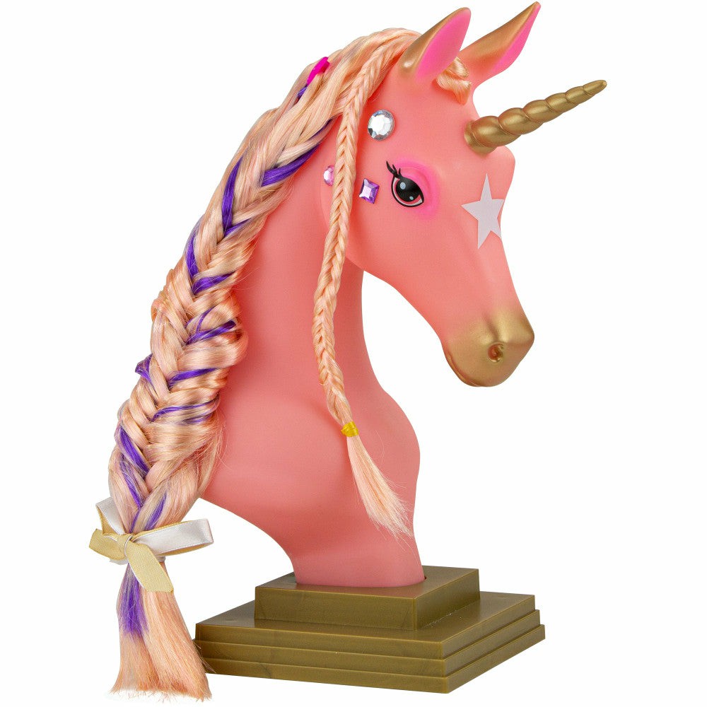 Styling Heads | Breyer Mane Beauty Unicorn Styling Head – Stardust With Pink Mane Dolls & Stuffed Animals Styling Heads