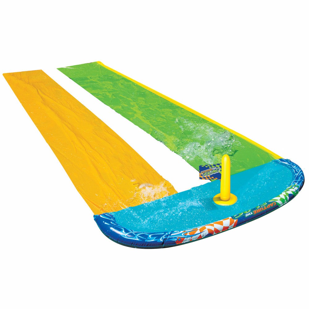 Swimming Pools & Water Toys | Banzai 16Ft Capture The Flag Racing Water Slide – Dual Lane Outdoor Fun Outdoor Play Swimming Pools & Water Toys