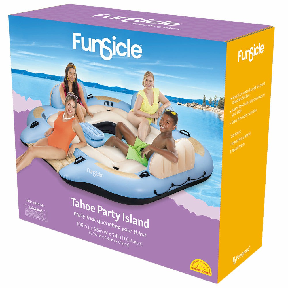 Swimming Pools & Water Toys | Funsicle Tahoe Party Island – 9Ft Inflatable Pool & Water Float Outdoor Play Swimming Pools & Water Toys