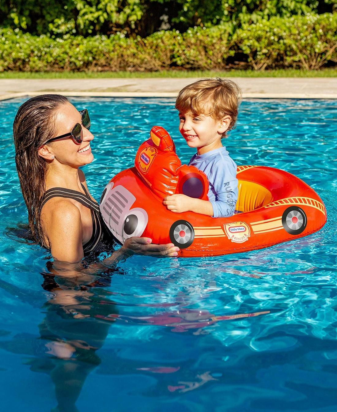 Swimming Pools & Water Toys | Little Tikes Fire Truck Baby Float – Inflatable Pool Toy With Built-In Seat Outdoor Play Swimming Pools & Water Toys